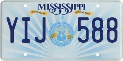 MS license plate YIJ588