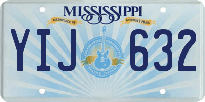 MS license plate YIJ632