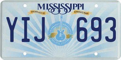 MS license plate YIJ693