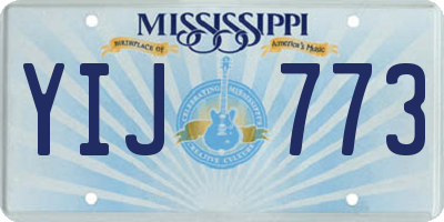 MS license plate YIJ773