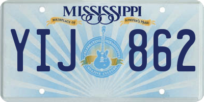 MS license plate YIJ862
