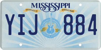 MS license plate YIJ884