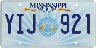 MS license plate YIJ921