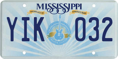 MS license plate YIK032