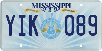 MS license plate YIK089