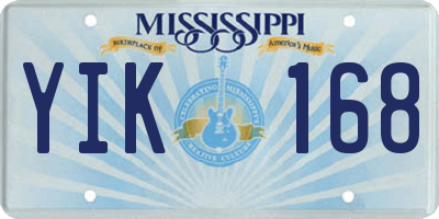 MS license plate YIK168