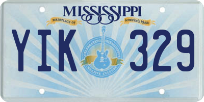 MS license plate YIK329