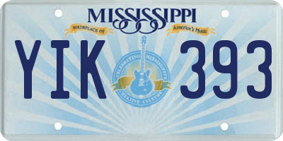 MS license plate YIK393