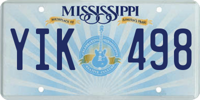 MS license plate YIK498