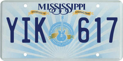MS license plate YIK617