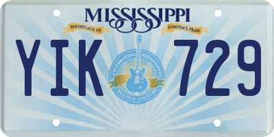 MS license plate YIK729