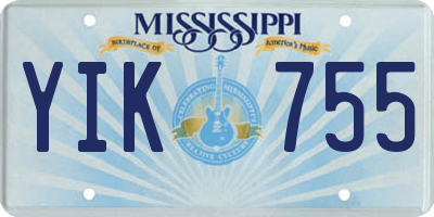 MS license plate YIK755