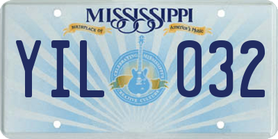MS license plate YIL032