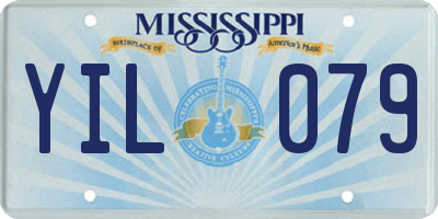 MS license plate YIL079