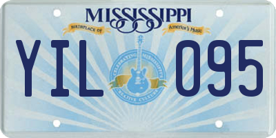 MS license plate YIL095