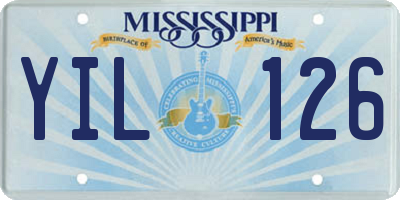 MS license plate YIL126
