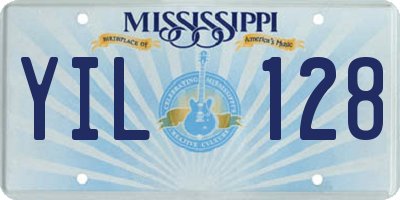 MS license plate YIL128