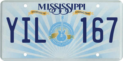 MS license plate YIL167