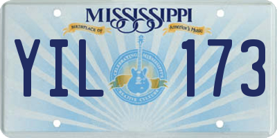 MS license plate YIL173