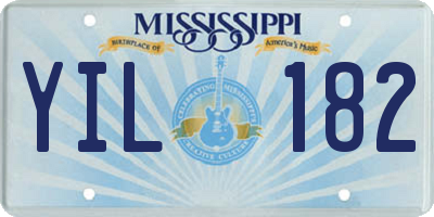 MS license plate YIL182