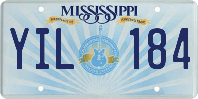 MS license plate YIL184