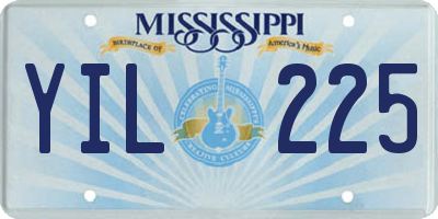 MS license plate YIL225