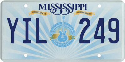 MS license plate YIL249