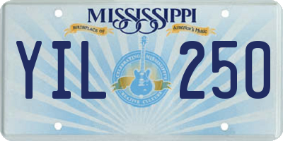 MS license plate YIL250