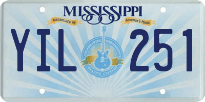MS license plate YIL251