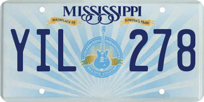 MS license plate YIL278