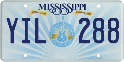 MS license plate YIL288