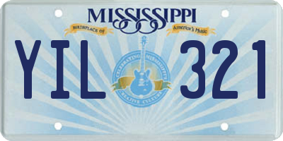 MS license plate YIL321