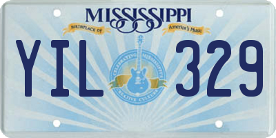 MS license plate YIL329
