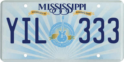 MS license plate YIL333