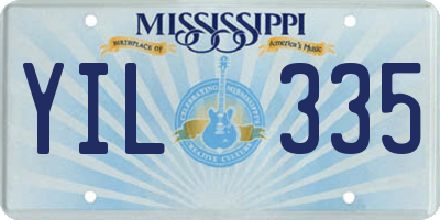 MS license plate YIL335