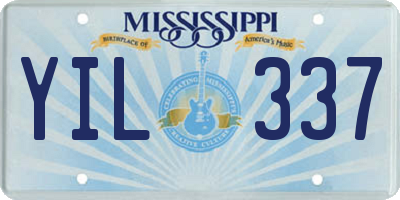 MS license plate YIL337