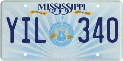 MS license plate YIL340