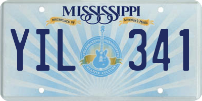 MS license plate YIL341