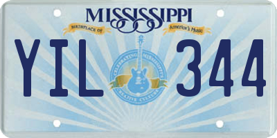 MS license plate YIL344