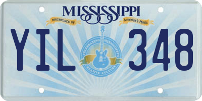 MS license plate YIL348