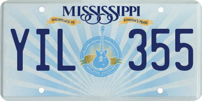 MS license plate YIL355