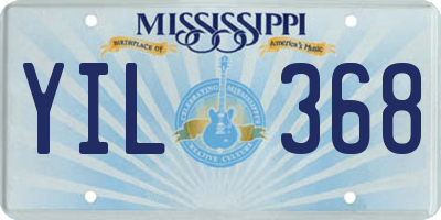 MS license plate YIL368
