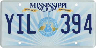 MS license plate YIL394
