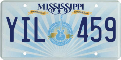 MS license plate YIL459
