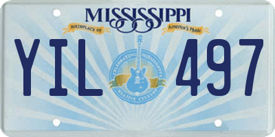 MS license plate YIL497