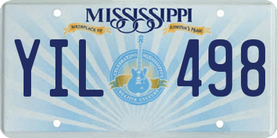 MS license plate YIL498