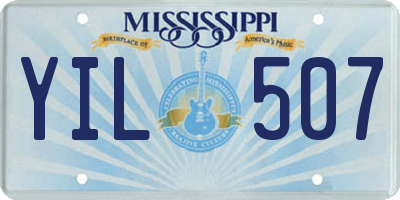 MS license plate YIL507