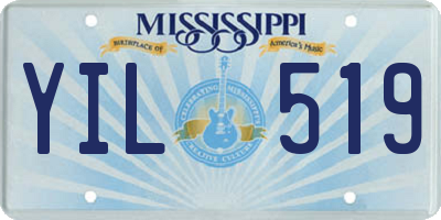 MS license plate YIL519