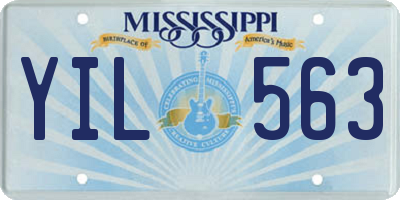 MS license plate YIL563