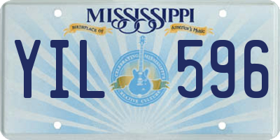 MS license plate YIL596